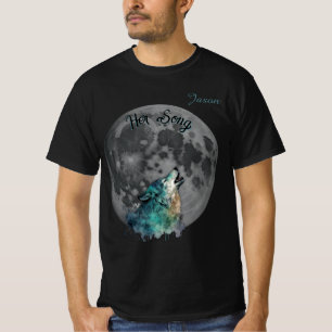T-shirt Personnalité de "Her Song" Wolf and Moon Men