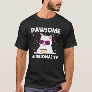 T-shirt Personnalité Mignonne Féline Chat Pun Maman Papa