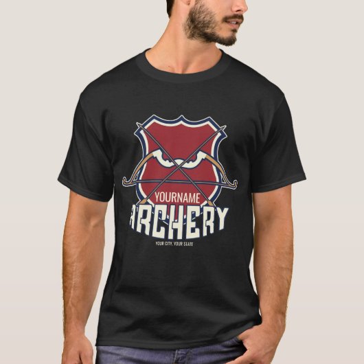 T-shirt Personnalized Archery Sports Recurve Bow Arrow (Devant)