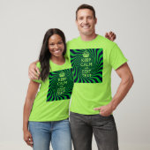 T-shirt Personnalized Keep Calm Blue and Green with a Twis (Unisexe)