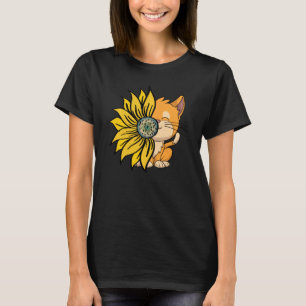 T-shirt Personne chatte Sunshine Tournesol Animal animal A