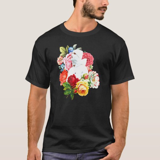 T-shirt Personne cool en Balaclava avec fleurs (Devant)