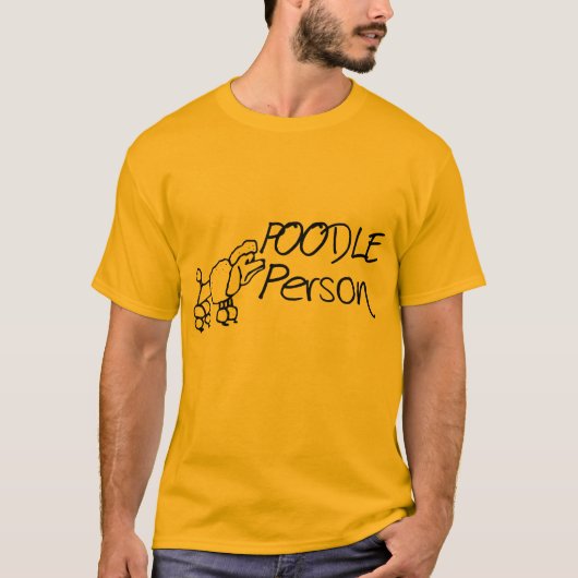 T-shirt Personne de caniche (Devant)