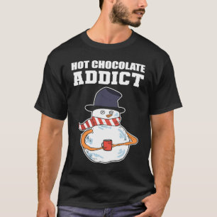 T-shirt Personne de Noël accro au chocolat chaud