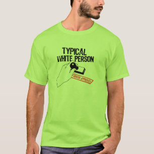 T-SHIRT PERSONNE DE RACE BLANCHE TYPIQUE