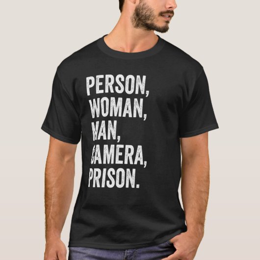 T-shirt Personne Femme Homme Caméra PRISON 7 (Devant)