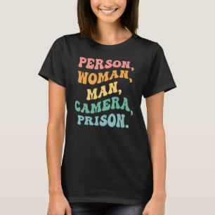 T-shirt Personne Femme Homme Caméra Prison Super Retro