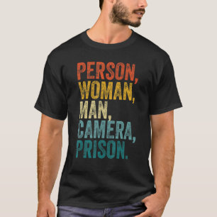 T-shirt Personne Femme Homme Caméra PRISON vintage