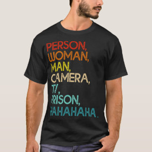 T-shirt Personne Femme Homme Caméra Télévision Prison Funn