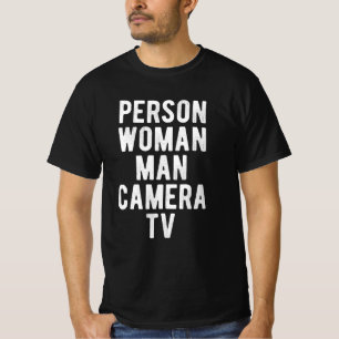 T-shirt Personne Femme Homme Caméra TV