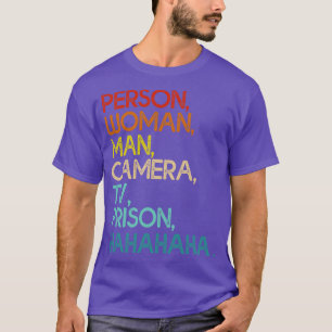 T-shirt Personne Femme Homme Caméra Tv Prison Funny Hahaha