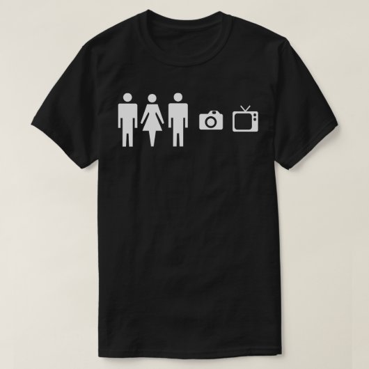 T-shirt Personne Femmes Homme Caméra TV Test cognitif (Design devant)
