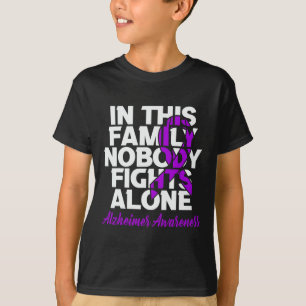 T-shirt Personne ne combat seul dans cette famille Alzheim