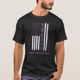 T-shirt Personne ne combat seul la violence domestique Éta