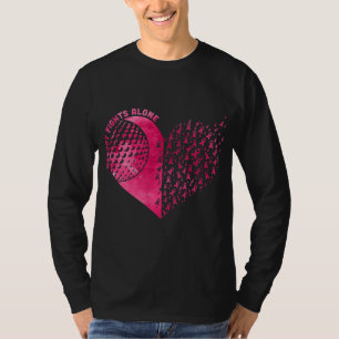 T-shirt Personne ne combat seul Pink Golf Breast Cancer Aw