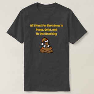 T-shirt Personne ne frappe Drôle de Noël Humour Toilettes