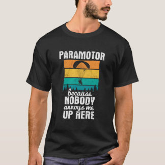 T-shirt Personne Ne M'Embrasse Ici Paramoteur Paraglide