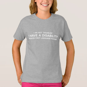 T-shirt Personne Première personne handicapée