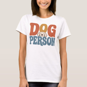 T-shirt Personne Rétro Chien Typographie Amateur de Chien