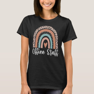 T-shirt Personnel de bureau Rainbow Leopard Admin Assistan