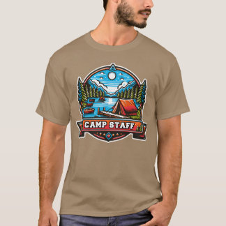 T-shirt Personnel de camp Emploi de vacances d'été Camping