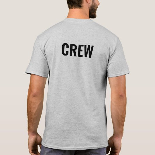 T-shirt Personnel de l'équipage Conception double face en (Dos)