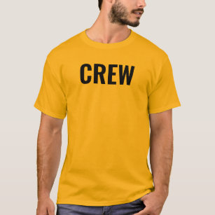 T-shirt Personnel de l'équipage couleur or Double face Des