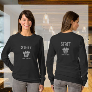 T-shirt Personnel Uniforme Boulangerie Design Noir