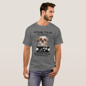 T-shirt Personnelle Stalker Dog - Shih Tzu Je Vous Suis (Devant entier)