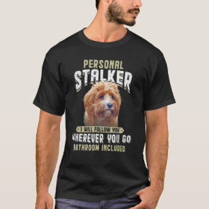 T-shirt Personnelle Stalker Je Vous Suivrai Cavapoo