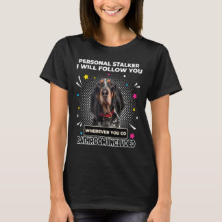 T-shirt Personnelle Suivez-Vous Chien Coonhound
