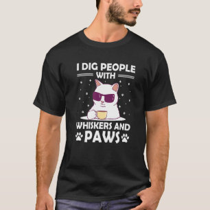 T-shirt Personnes avec Whiskers et pattes Chat Amis Kitten