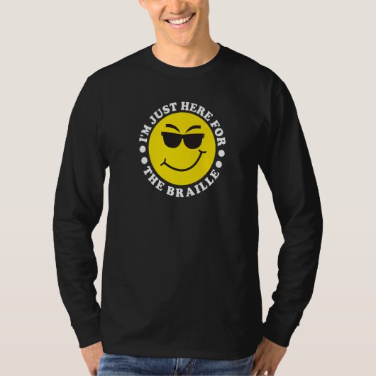 T-shirt Personnes aveugles Humour Lecteur en braille Lecte (Devant)
