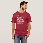 T-SHIRT PERSONNES GAIES SE MARIANT (Devant entier)