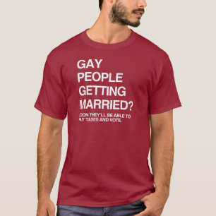 T-SHIRT PERSONNES GAIES SE MARIANT