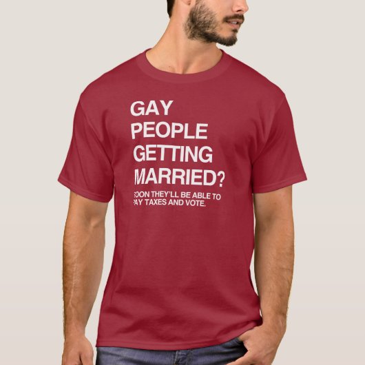 T-SHIRT PERSONNES GAIES SE MARIANT (Devant)