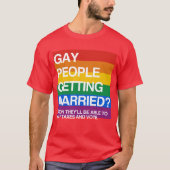 T-SHIRT PERSONNES GAIES SE MARIANT (Devant)
