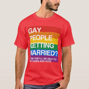 T-SHIRT PERSONNES GAIES SE MARIANT