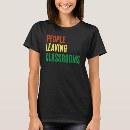 T-shirt Personnes Quittant Les Salles De Classe Plc 2 (Devant)