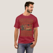 T-shirt PERSONNES SAUVAGES EN CHASSE DE CERF, Animaux, Flo (Devant entier)