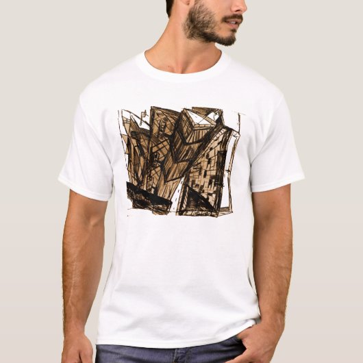 T-shirt perspective basse blanc (Devant)