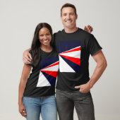 T-shirt Perspective retro design red white blue (Unisexe)