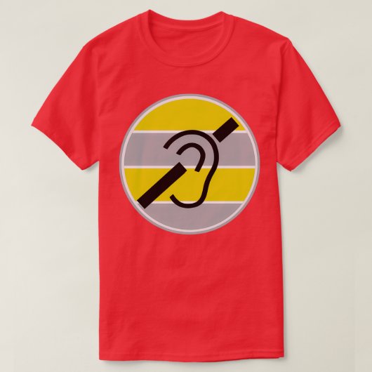 T-shirt Perte auditive sourde sourde (Design devant)