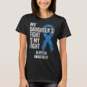T-shirt Perte de cheveux Mon combat de fille est mon comba (Devant)