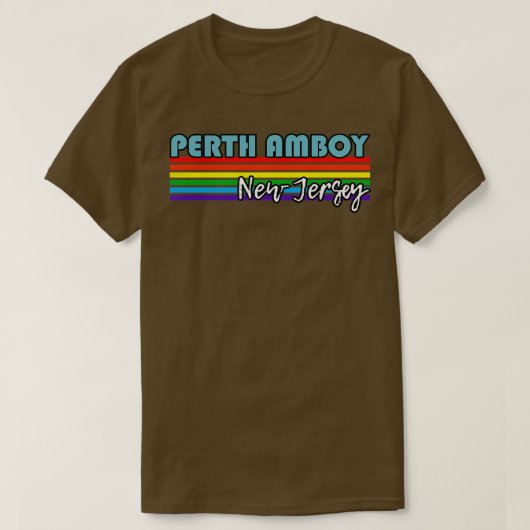 T-shirt Perth Amboy New Jersey Pride Perth Amboy Gif LGBT (Design devant)