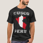 T-shirt Peru Distressed Flag Cusco Pride (Devant)