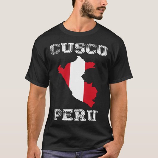 T-shirt Peru Distressed Flag Cusco Pride (Devant)