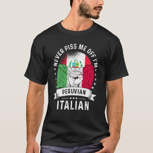 T-shirt Peru Flag Italy Grown Humor Citizen Pride (Devant)