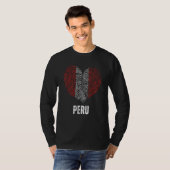 T-shirt Peru Flag Peruvian Flag Peru DNA Peru Heart (Devant entier)