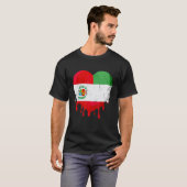 T-shirt Peru Italy Flag Heart Citizen Drinking Grown Patri (Devant entier)